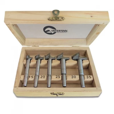Набор фрез Форстнера по дереву 5 шт. Intertool HT-0074