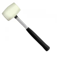 Киянка резиновая 680г. 80мм, черная резина, металлич. ручка Intertool HT-0232
