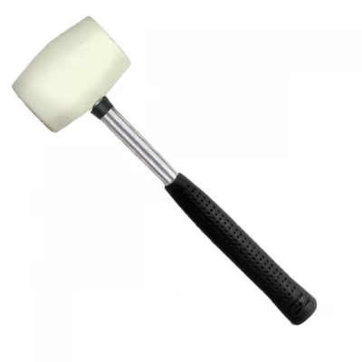 Киянка резиновая 680г. 80мм, черная резина, металлич. ручка Intertool HT-0232