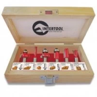 Intertool HT-0072 Набор фрез концевых по дереву 6шт
