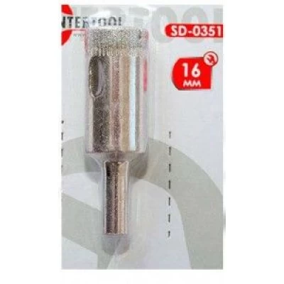 Коронка трубчатая по стеклу и керамике Intertool 16 мм (SD-0351)