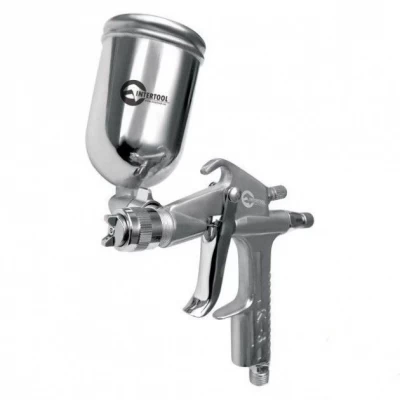 Пистолет покрасочный пневматический, форсунка 1.5мм, В/Б металл, 600мл, 3.5-5bar. INTERTOOL PT-0205