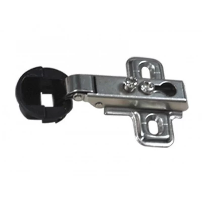 Петля для стекла накладная с заглушкой Хром