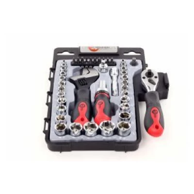 Набор инструментов Intertool ET-6003 43ед. 3/8 * 1/4 CrV