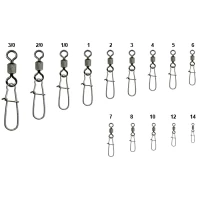 Карабин с вертлюгом американка WYM-3023 (50шт) №1 *