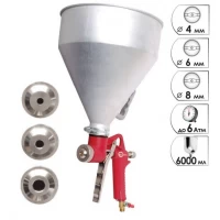 Штукатурный распылитель, три форсунки 4;6;8мм, В/Б металлический, 6000мл, 3-6b Intertool PT-0401