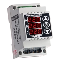 Трехфазное реле напряжения V-protector 380v DIN