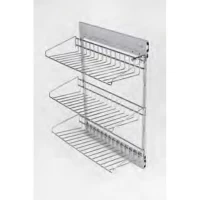 Полка для обуви Cagdas боковая четверная, полного выдвижения, Хром RA05