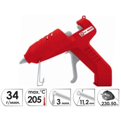 Клеевой пистолет 500Вт, 11.2мм, 20г/мин, 230В Intertool rt-1013