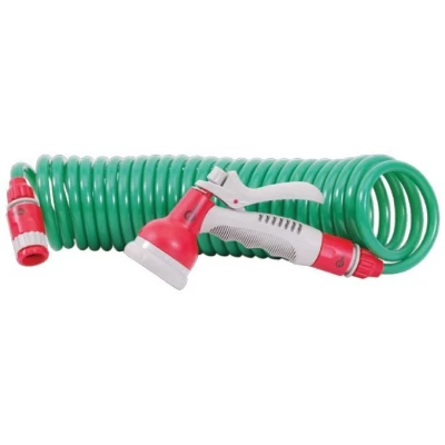 Шланг спиральный 30м с конекторами Intertool GE-4003 + aдаптер универ для конектора 1/2"