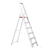 Стремянка алюминиевая 6 ступеней, высота до платформы 1280мм Intertool LT-1006