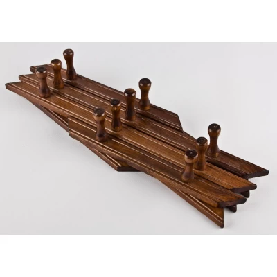 Вешалка для одежды (настенная, 10 крючков, размер 80х30 см, дерево, Украина) Вешалка для одежды (настенная, 10 крючков, размер 80х30 см, дерево, Украина)