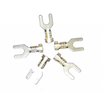 Клемма не изолированная, латунь "вилка"  Ø 6 мм (100 шт)