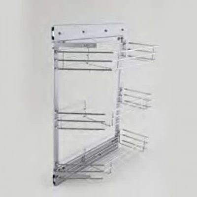 Корзина выдв. углов. 45° Cagdas 200 мм с 3 пол. Хром YB 08