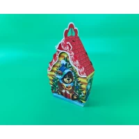 Коробка под конфеты №244 (600гр) new Медвежонок с подарком (25 шт)