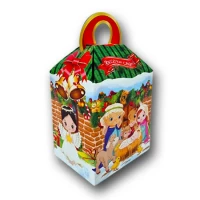 Праздничная упаковка для новогодних подарков 700 грамм "Веселих свят" № 210н	