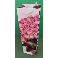 Пакет бумажный подарочный под бутылку  12/9/36(артBUT-45) (12 шт)