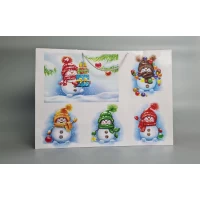 Картонные пакеты с ручками Гигант горизонтальные Новогодние  46*33*15-012 (12 шт)