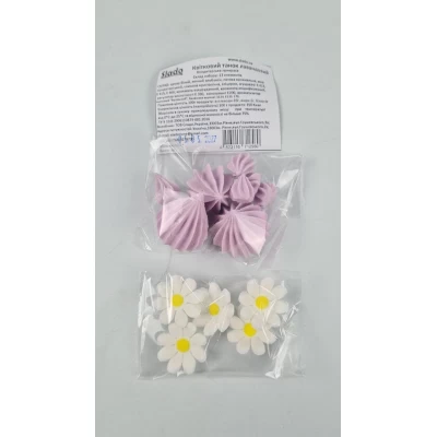 Кондитерское украшение Цветочный лавандовый танец (13элеметов) (1 шт)