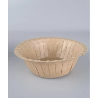 Тарелка з пищевого картона 500мл Крафт D15.5см h5.5см (25 шт)