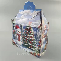 Новогодняя подарочная картонная упаковка для конфет (1000грм) №191 