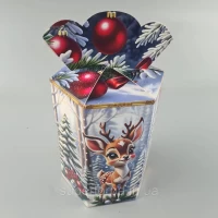 Новогодняя подарочная картонная упаковка для конфет (1000грм) №203 
