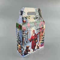 Новогодняя подарочная картонная упаковка для конфет (600грм) №225 