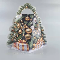Новогодняя подарочная картонная упаковка для конфет (1000грм) №223 