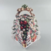 Новогодняя подарочная картонная упаковка для конфет (1000грм) №222 