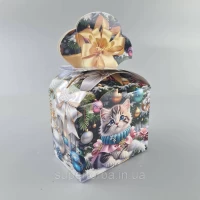 Новогодняя подарочная картонная упаковка для конфет (500грм) №233 