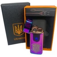Электрическая и газовая зажигалка Украина ВСУ (с USB-зарядкой⚡️) HL-434 Colorful-ice