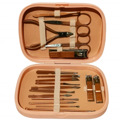 Маникюрный набор 18 в 1 в футляре YAOS-5 (розовый)