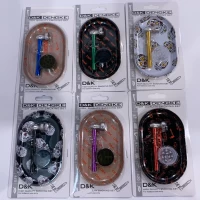 Набор для курения D&K DENGKE на подносе с трубкой и гриндером DK7167A