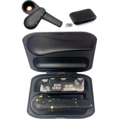 Металлическая курительная трубка с сетками в кейсе HL-552 Black