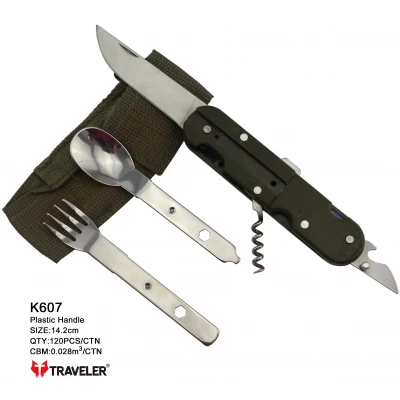 Набор столовых приборов Traveler 7в1 нержавеющая сталь 14,2см (120шт/ящ) K607