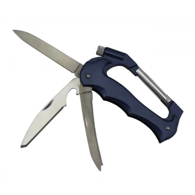 Тактический Нож Traveler Кемпинг, Альпинистский Карабин, Крюк, LED фонарик 