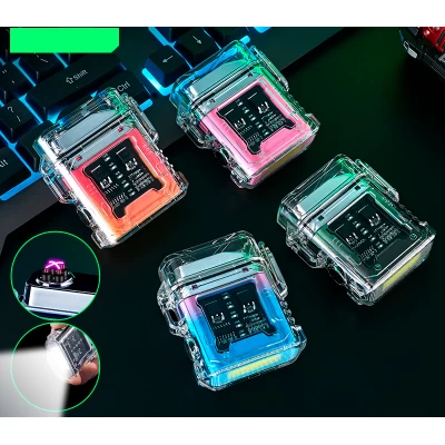 Дуговая электроимпульсная зажигалка с фонариком водонепроницаемая⚡️