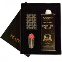 Подарочный набор с бензиновой зажигалкой Promise и горючим Zorro D667-5