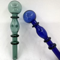 Стеклянные трубки для курения с декоративными кольцами HL-753