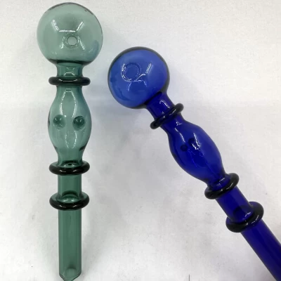 Стеклянные трубки для курения с декоративными кольцами HL-753