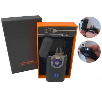 Дуговая электрическая USB-зажигалка ⚡HL-646 Black matte