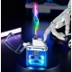 Электрическая USB-зажигалка с прозрачным корпусом и LED-подсветкой ⚡HL-647 Blue