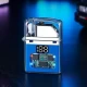 Электрическая USB-зажигалка с прозрачным корпусом и LED-подсветкой ⚡HL-647 Blue