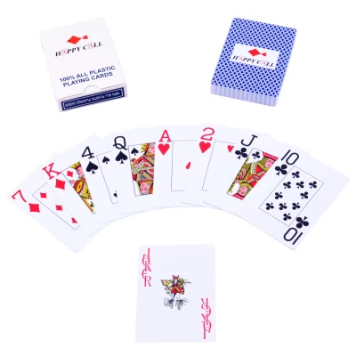 Карты игральные пластиковые «Happy Call» (Синяя Рубашка) №408-11