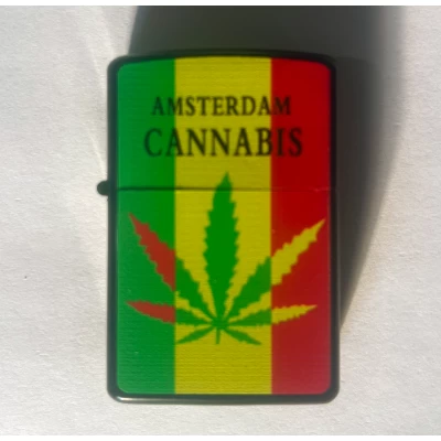 Зажигалка бензиновая STAR AMSTERDAM CANNABIS ☘️ 8905-12 Зажигалка бензиновая STAR AMSTERDAM CANNABIS ☘️ 8905-12