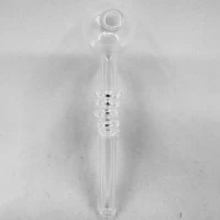 Стеклянная трубка для курения с рельефным утолщением HL-743