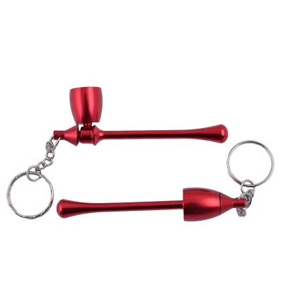 Трубка для курения-брелок Капля (красная) №4685