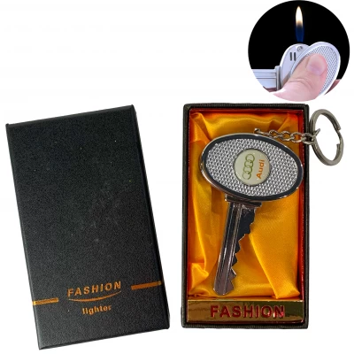 Зажигалка подарочная с брелком Ключ Audi (Обычное пламя 