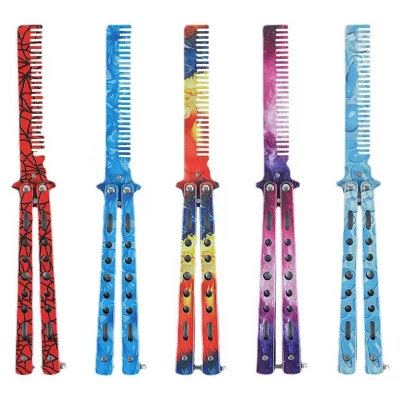 Нож бабочка (Балисонг) расческа тренировочный (22см) 26-C253D