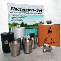 Подарочный набор Johnnie Walker с флягой и рюмками (210 мл) QK-3-6